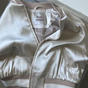 Aritzia Little Moon Lightweight Satin Bomber Jacket - Size Small